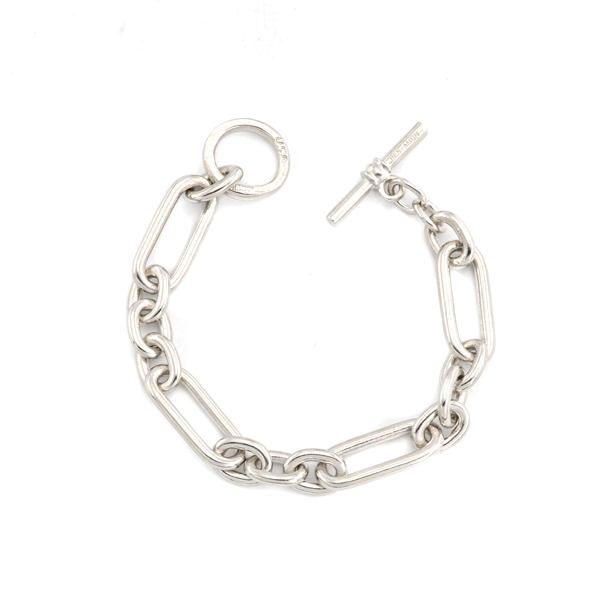 Heirloom Chain Link Bracelet with Pave Black Diamonds